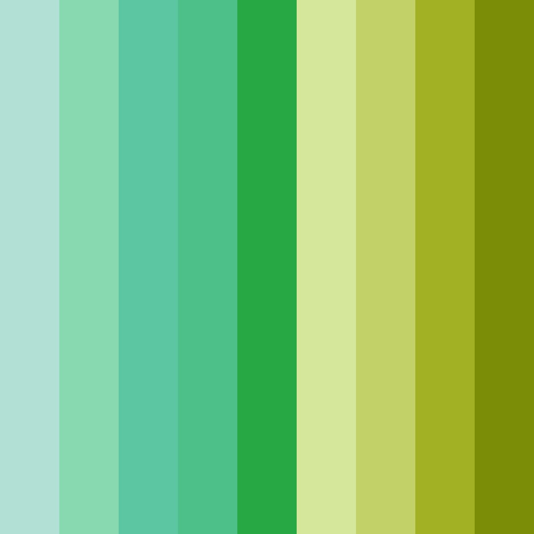 Download tropical meadow color palette PNG image (square)