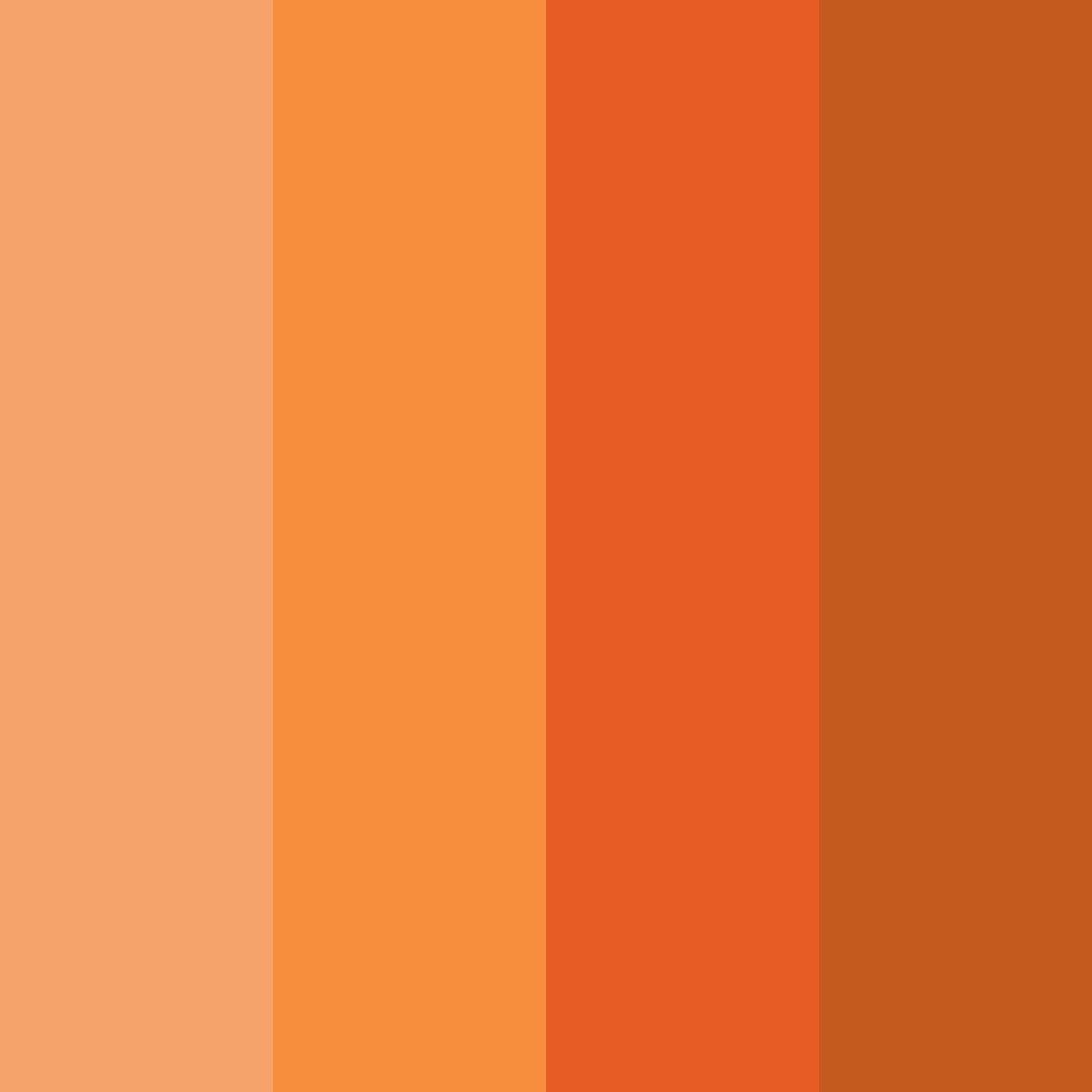 Download sunset orange shades color palette PNG image (square)