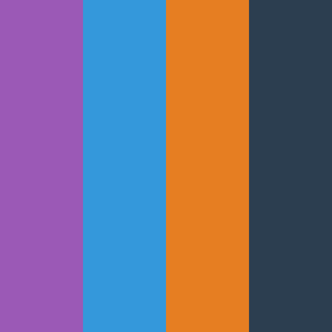 Download vibrant sunset sky color palette PNG image (square)