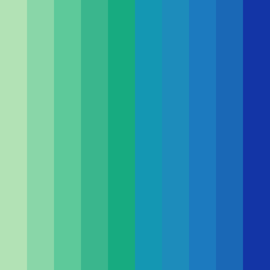Download emerald to azure dreamscape color palette PNG image (square)