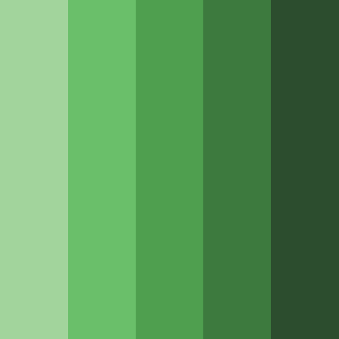 Download shades of forest green color palette PNG image (square)