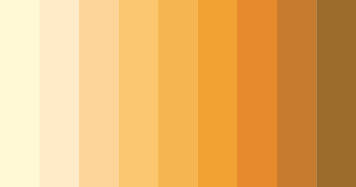 Download creamy yellow color palette PNG image (landscape)