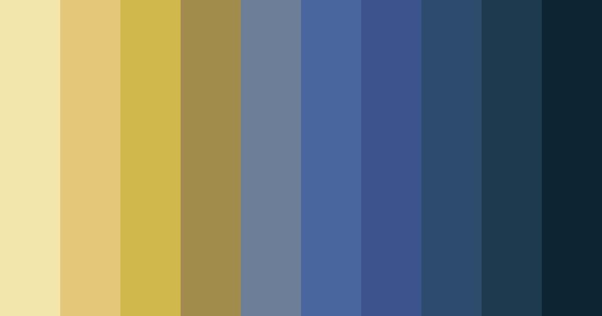 Download navy and coastal yellow elegance color palette PNG image (landscape)