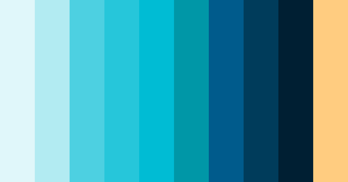 Download navy to yellow gradient color palette PNG image (landscape)