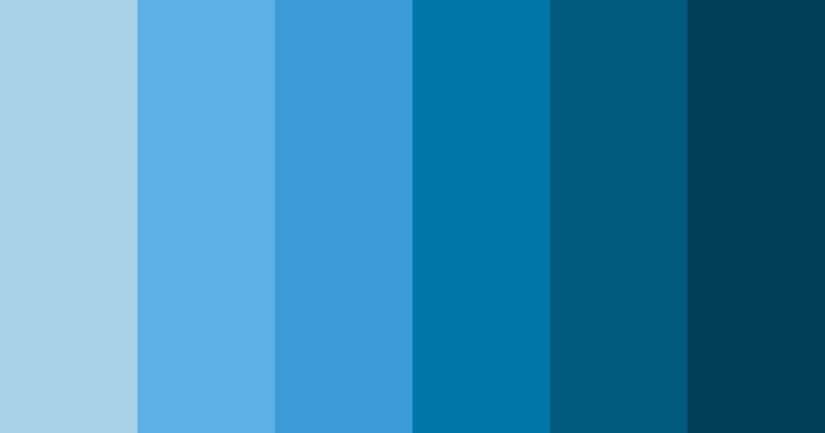 Download shades of blue sky color palette PNG image (landscape)