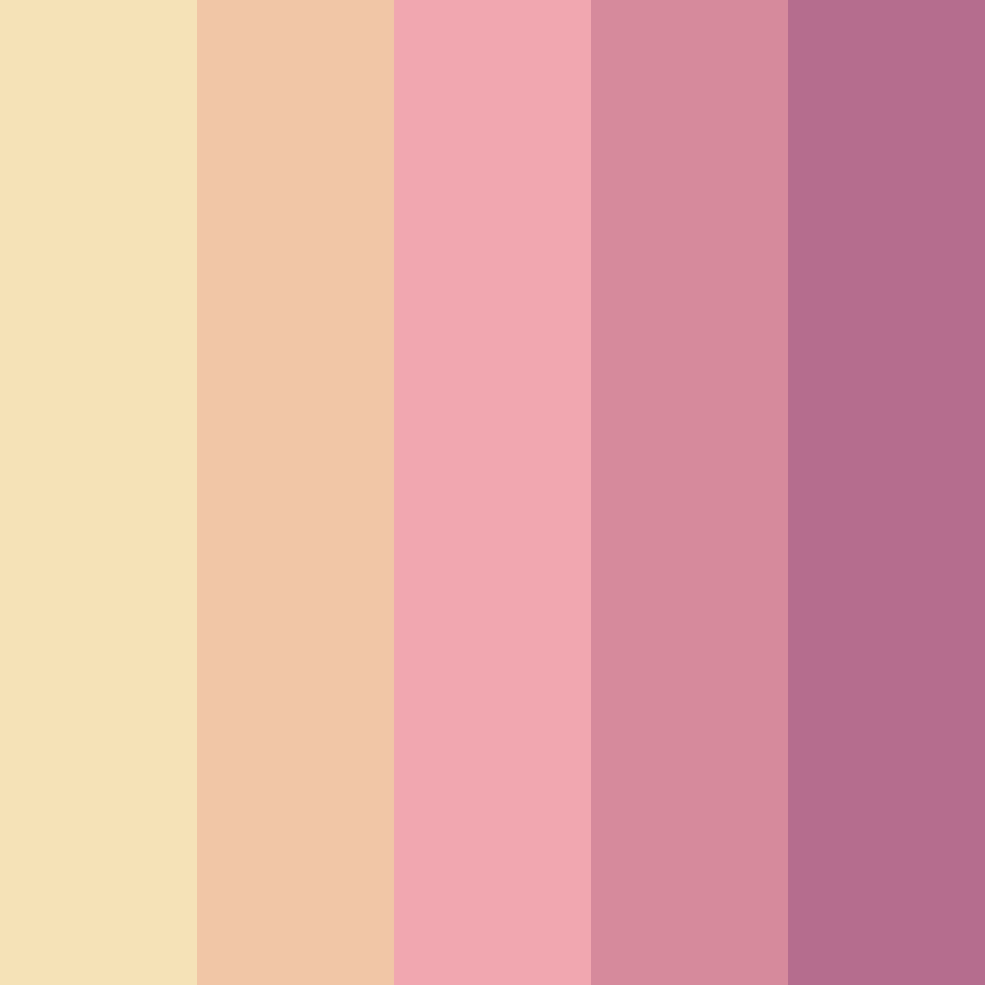 Download sunset blossoms color palette PNG image (square)