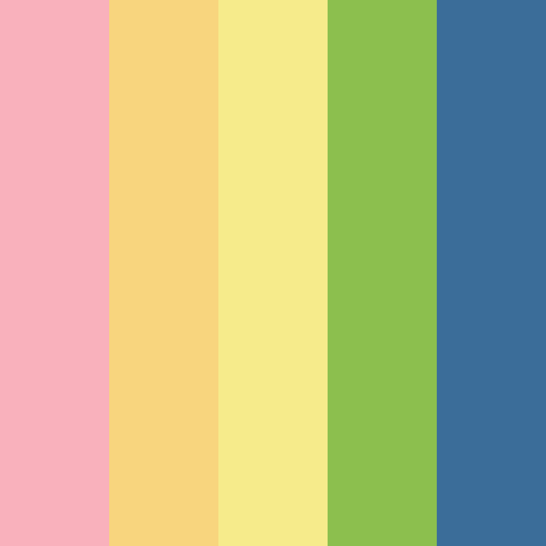 Download rainbow pride color palette PNG image (square)