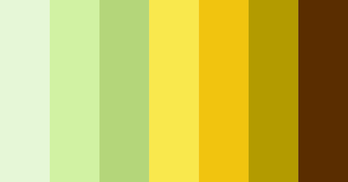 Download green and yellow harmony color palette PNG image (landscape)