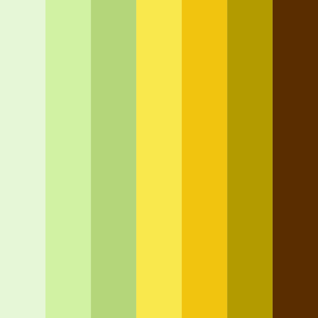 Download green and yellow harmony color palette PNG image (square)