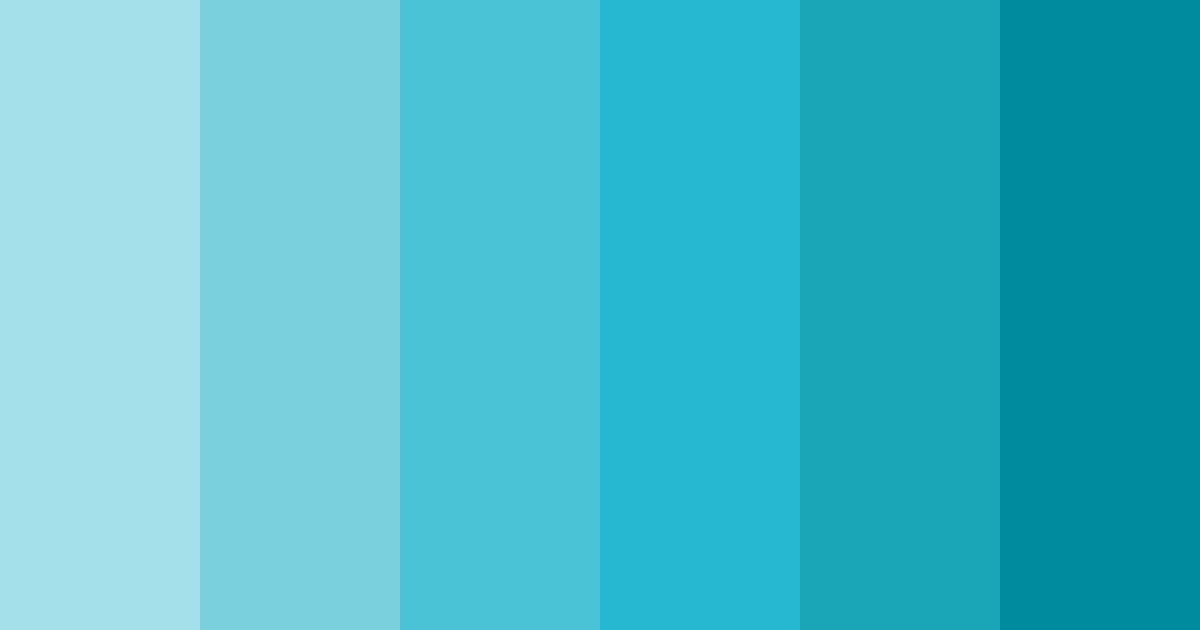 Download bright tiffany blue color palette PNG image (landscape)