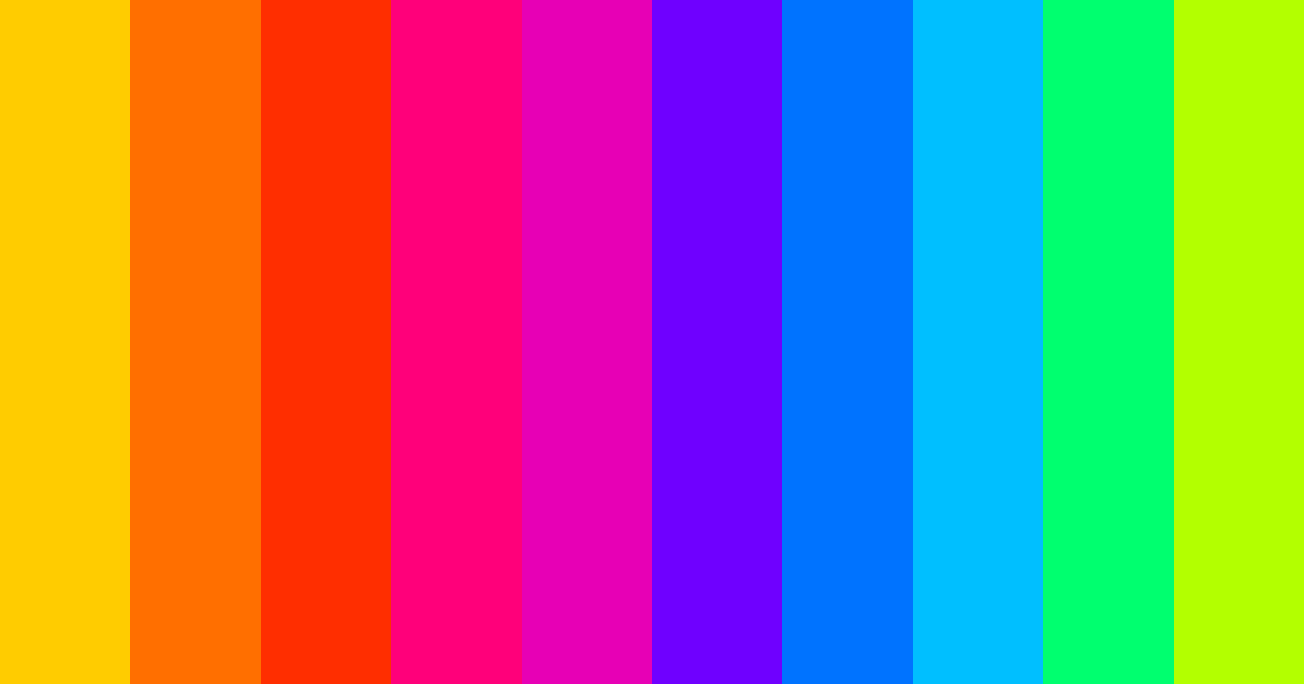 Download colorful rainbow color palette PNG image (landscape)