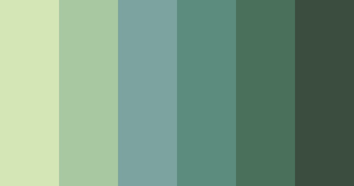 Download serenity of the forest color palette PNG image (landscape)