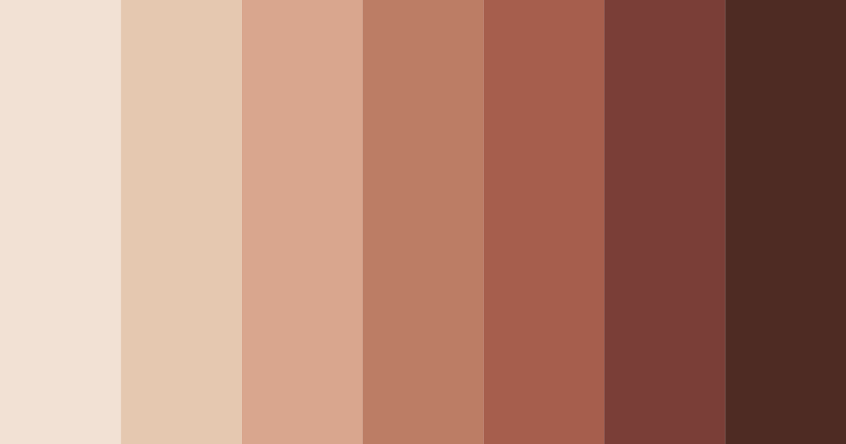 Download chocolate shades color palette PNG image (landscape)