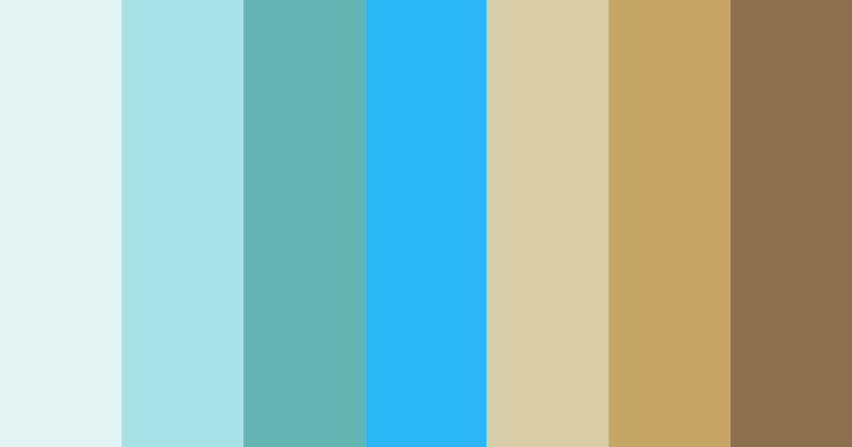 Download teal beach color palette PNG image (landscape)