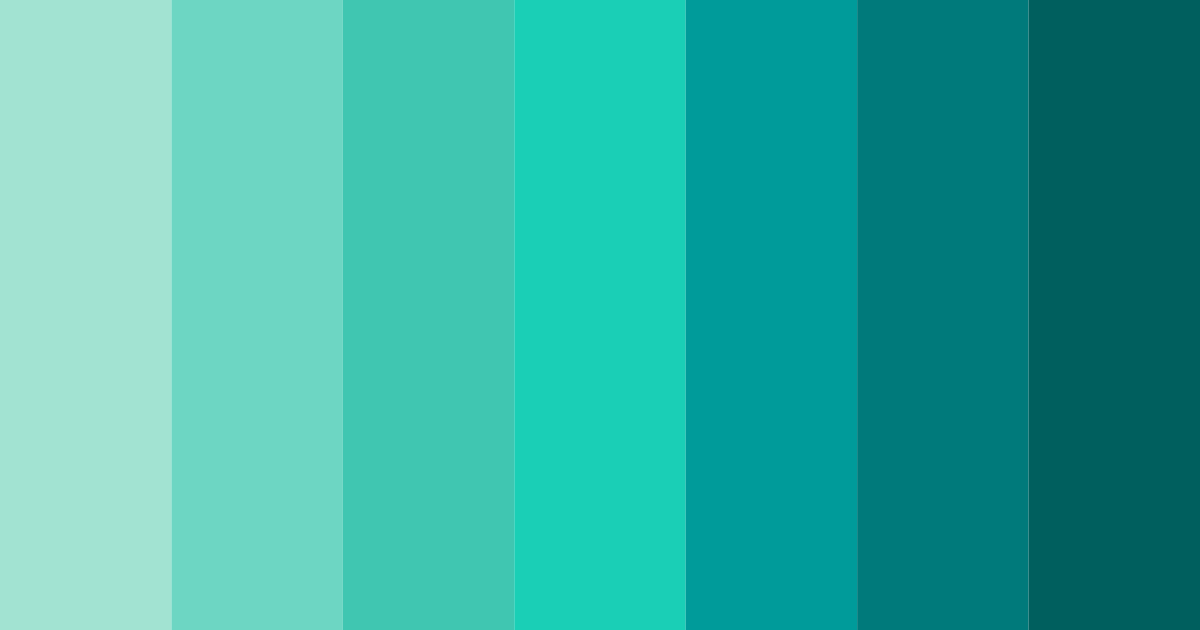 Download tropical aqua breeze color palette PNG image (landscape)