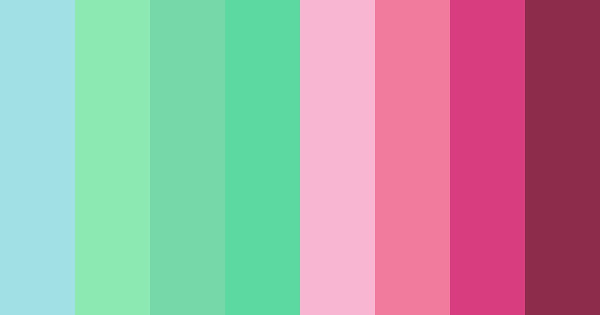 Download tropical dreamscape color palette PNG image (landscape)