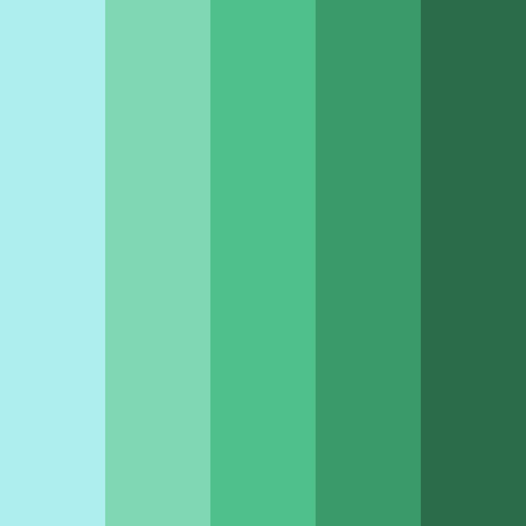 Download teal green color palette PNG image (square)