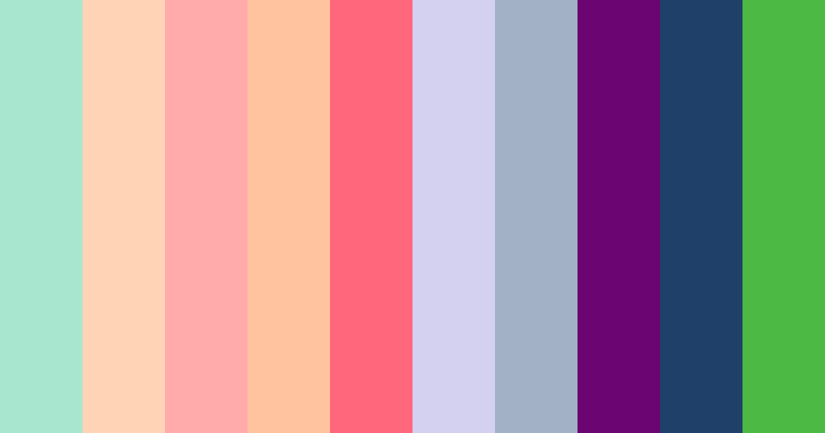 Download whimsical harmony color palette PNG image (landscape)