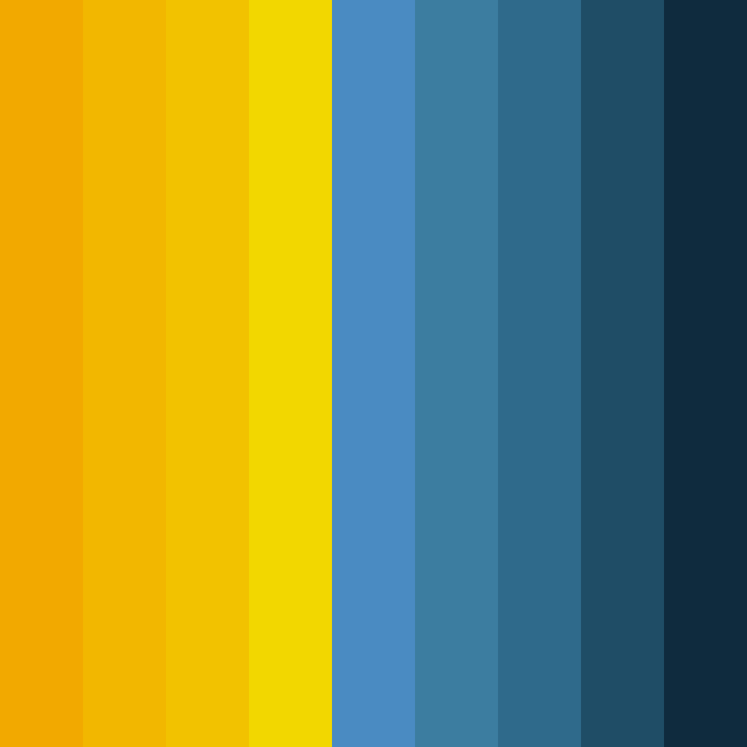 Download deep blue and sunny orange color palette PNG image (square)