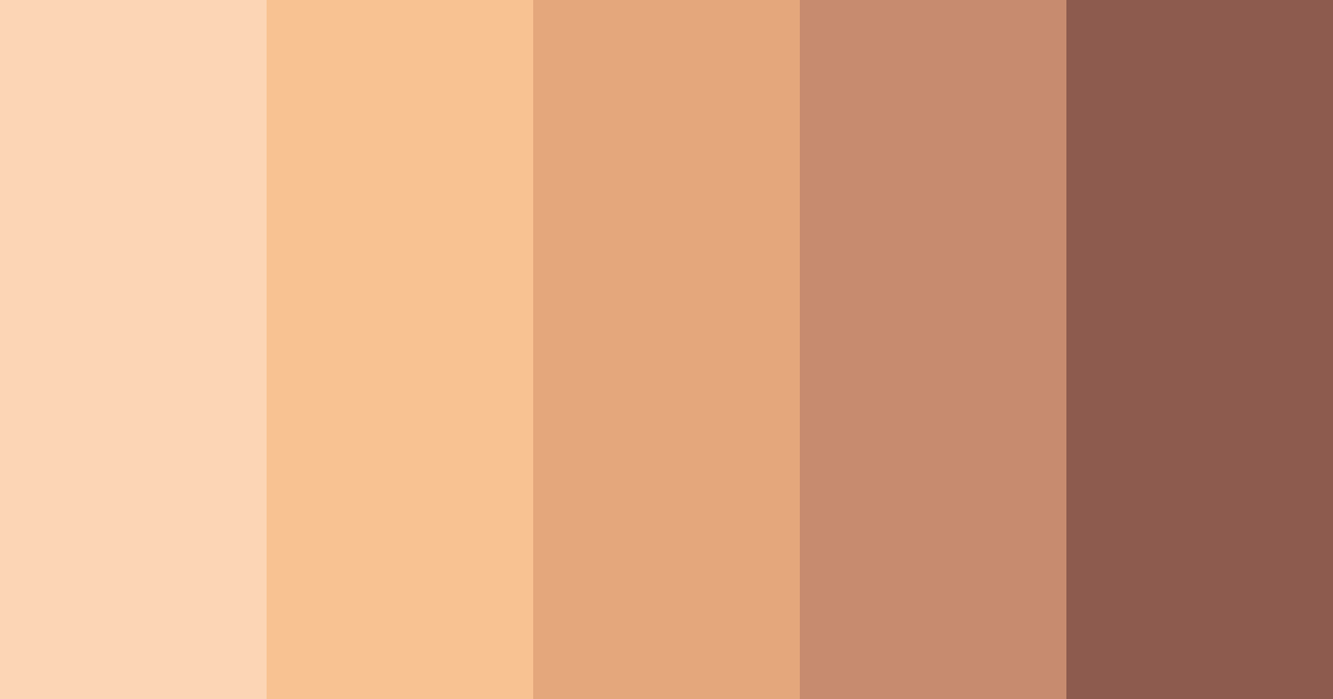 Download skin tones color palette PNG image (landscape)