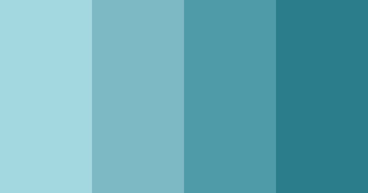 Download turquoise water color palette PNG image (landscape)