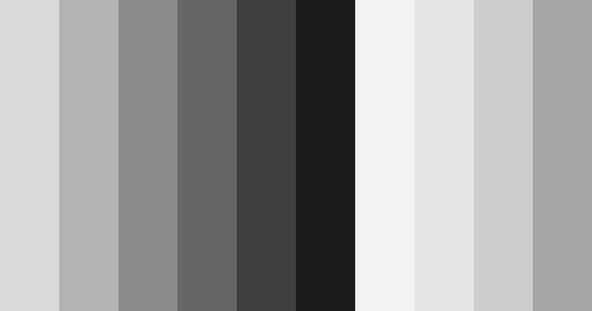 Download shades of grey color palette PNG image (landscape)