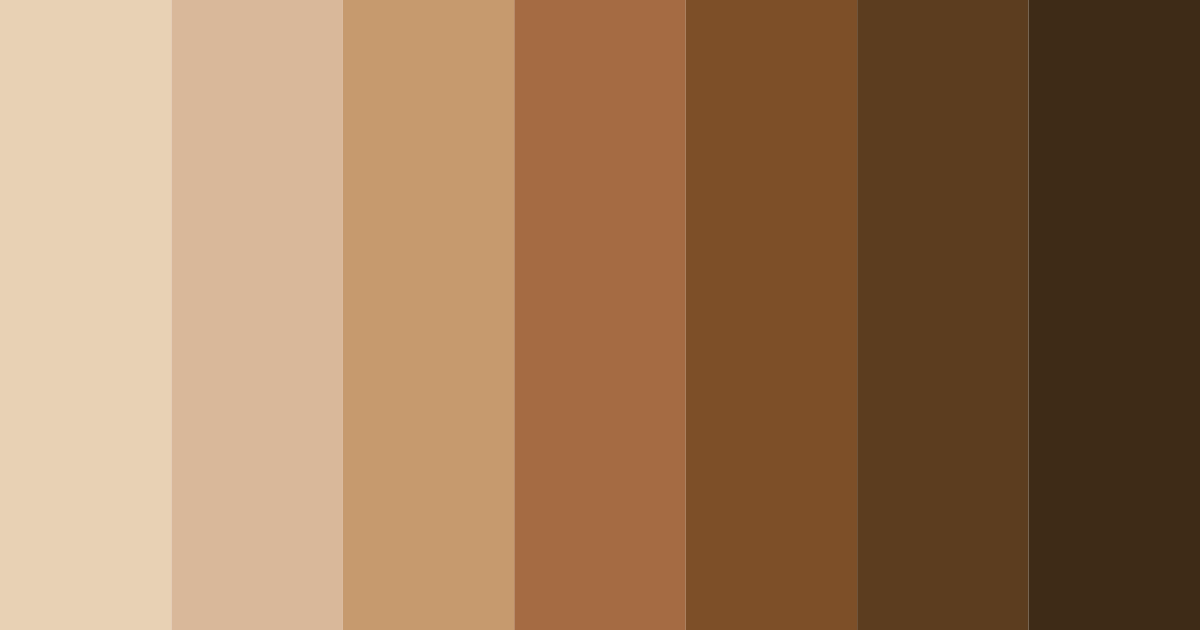 Download warm brown tones color palette PNG image (landscape)