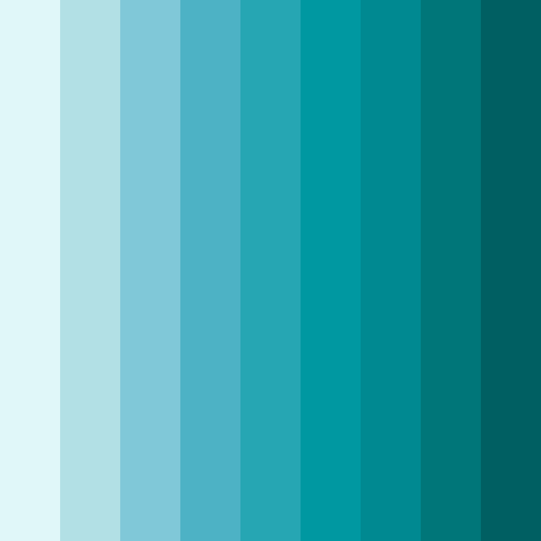 Download bright turquoise color palette PNG image (square)