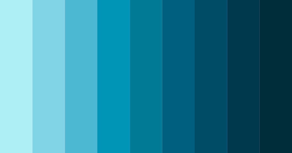 Download blue ocean deep color palette PNG image (landscape)