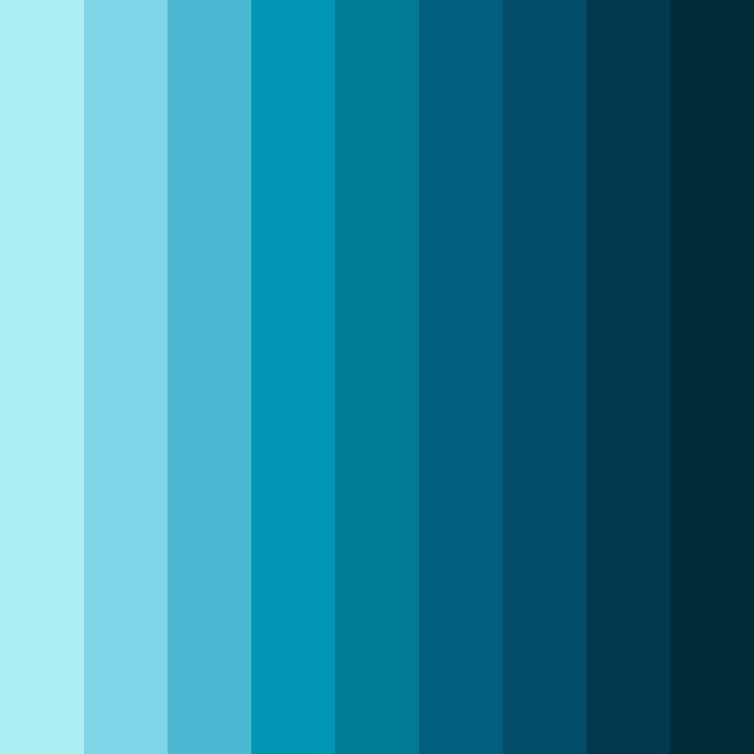 Download blue ocean deep color palette PNG image (square)