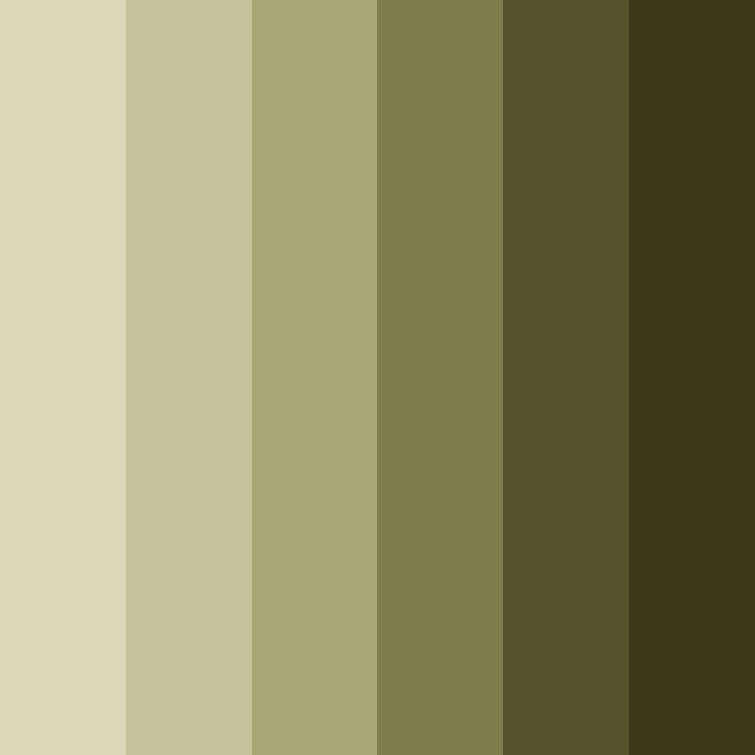 Download shades of olive color palette PNG image (square)