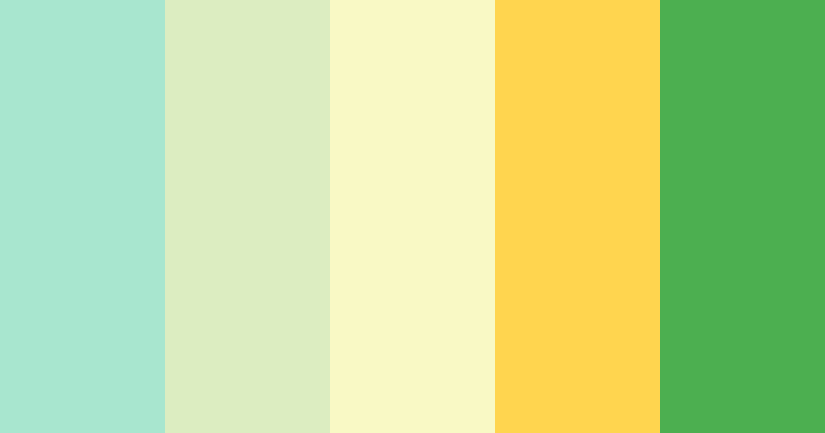 Download bright light green color palette PNG image (landscape)