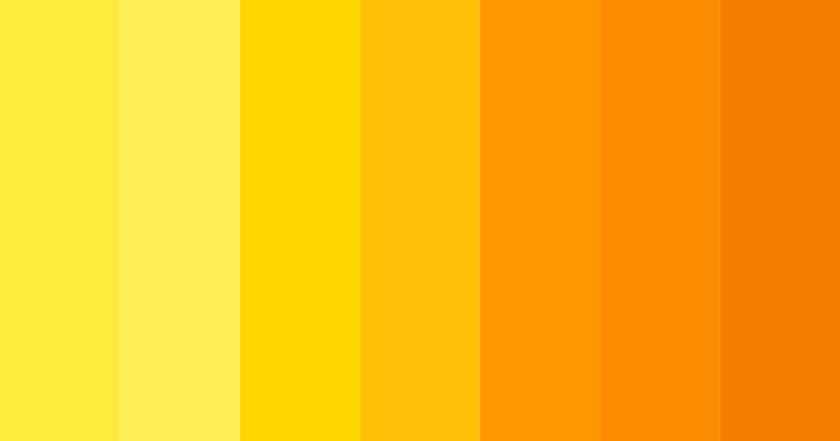 Download yellow sunshine color palette PNG image (landscape)