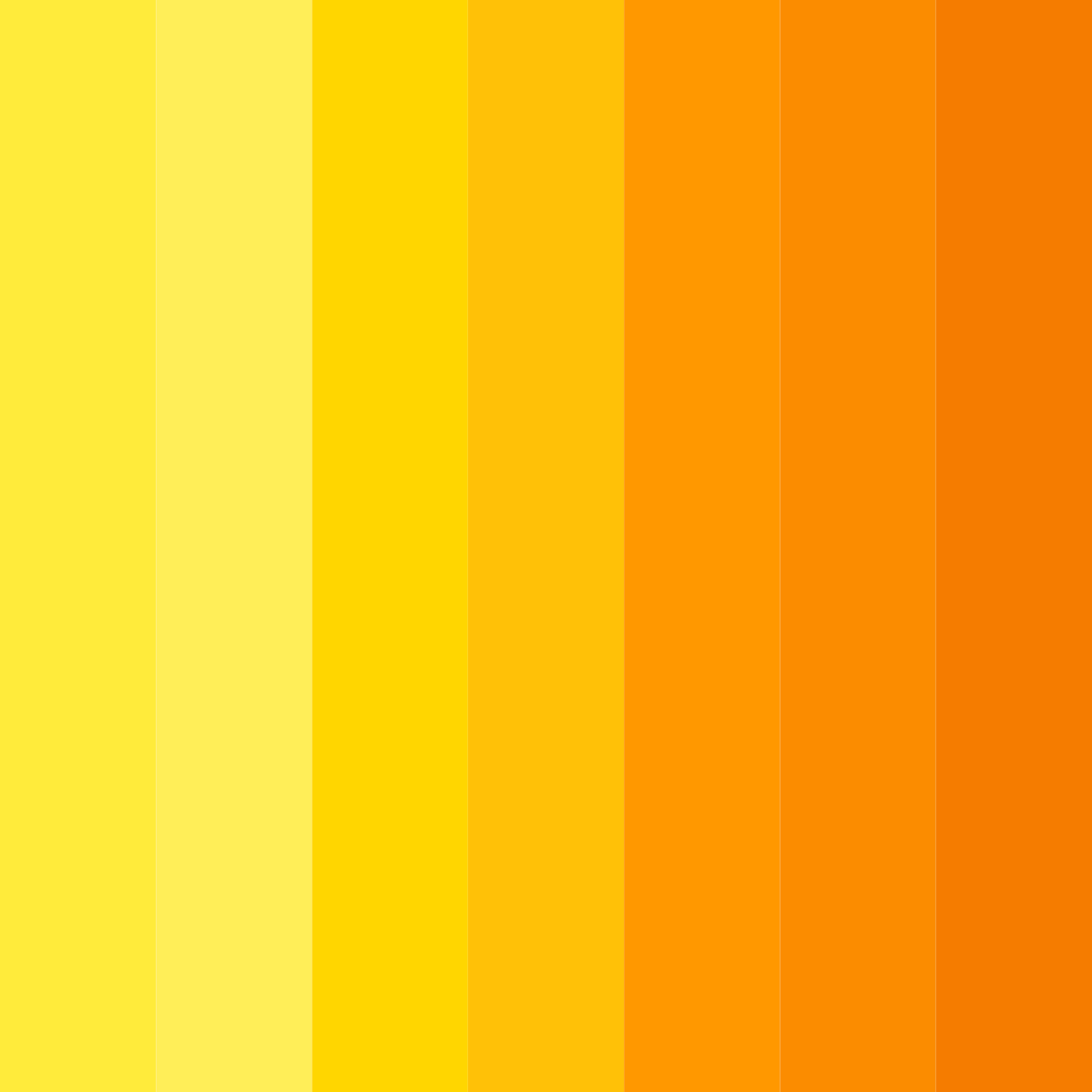 Download yellow sunshine color palette PNG image (square)