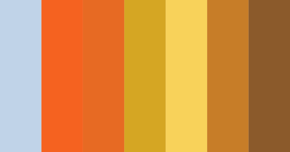 Download bright blue orange yellow color palette PNG image (landscape)