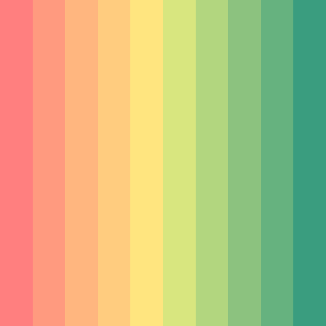 Download coral sunrise color palette PNG image (square)