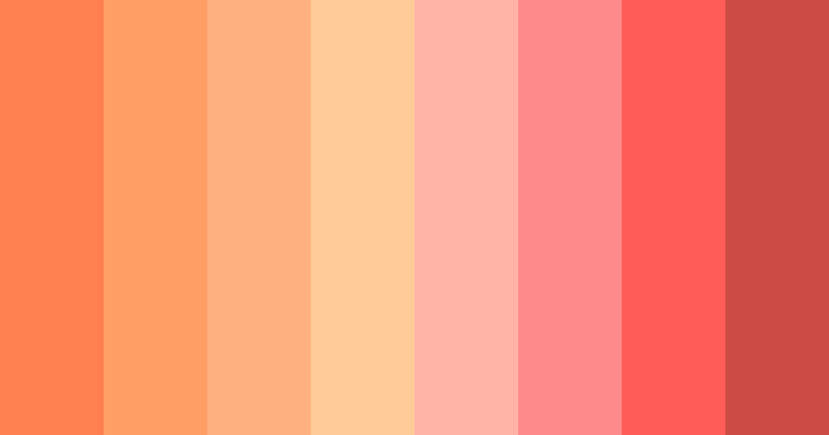 Download coral blush color palette PNG image (landscape)