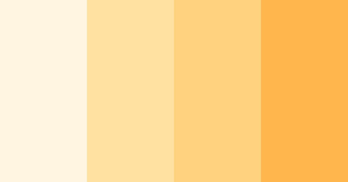 Download creamy yellow color palette PNG image (landscape)