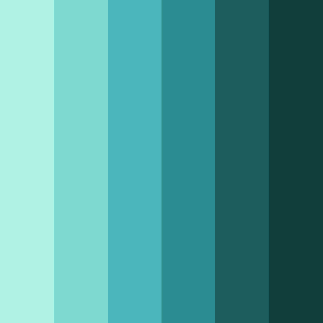 Download minty blues color palette PNG image (square)