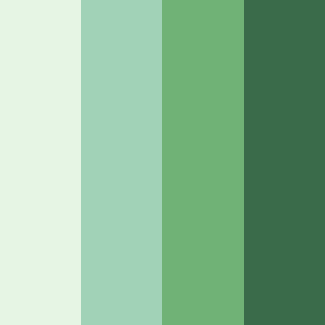Download shades of green christmas color palette PNG image (square)