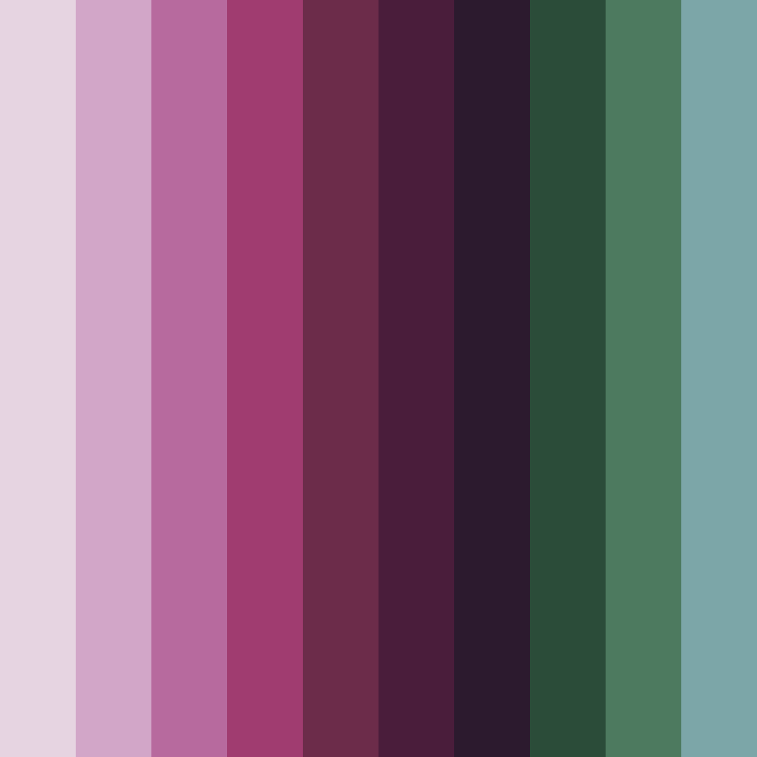 Download burgundy and green harmony color palette PNG image (square)