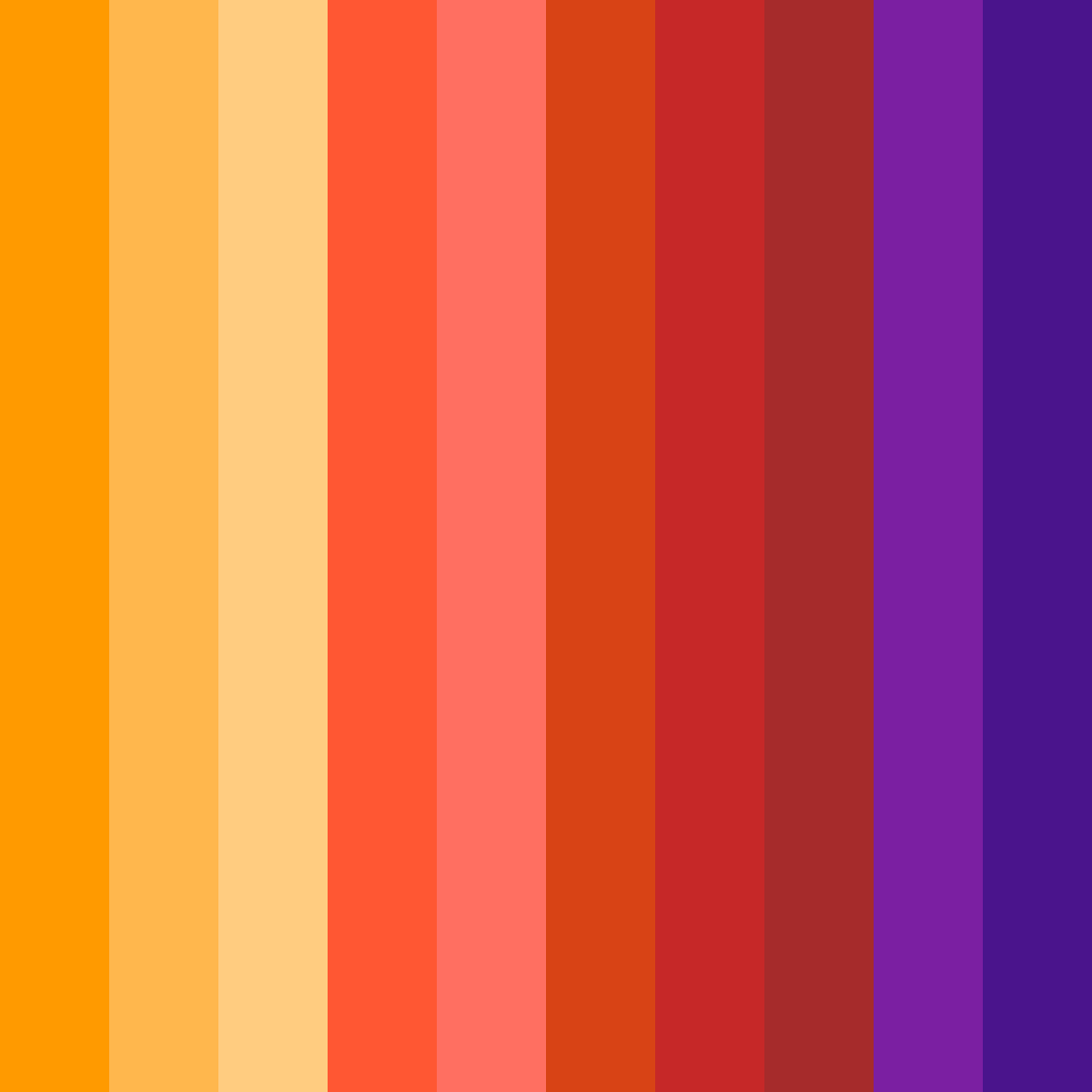 Download ember glow color palette PNG image (square)