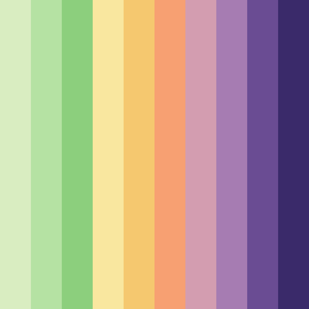 Download enchanted garden twilight color palette PNG image (square)