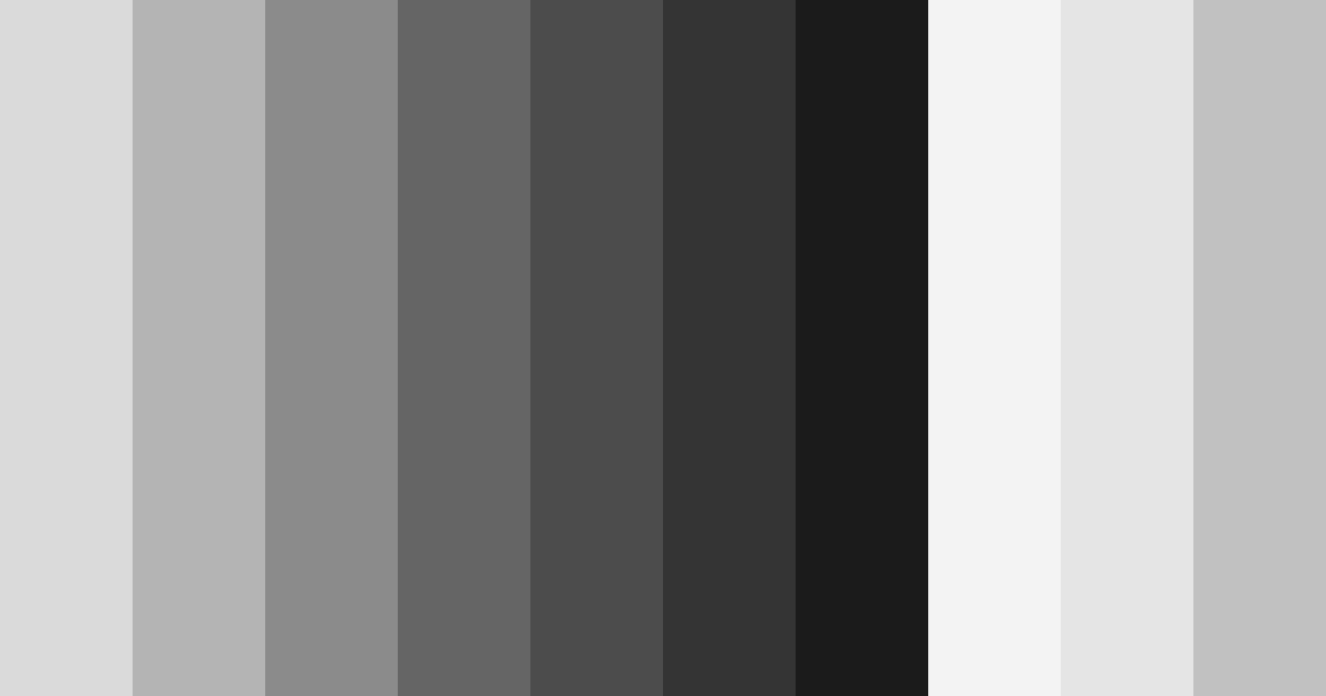 Download shades of grey color palette PNG image (landscape)