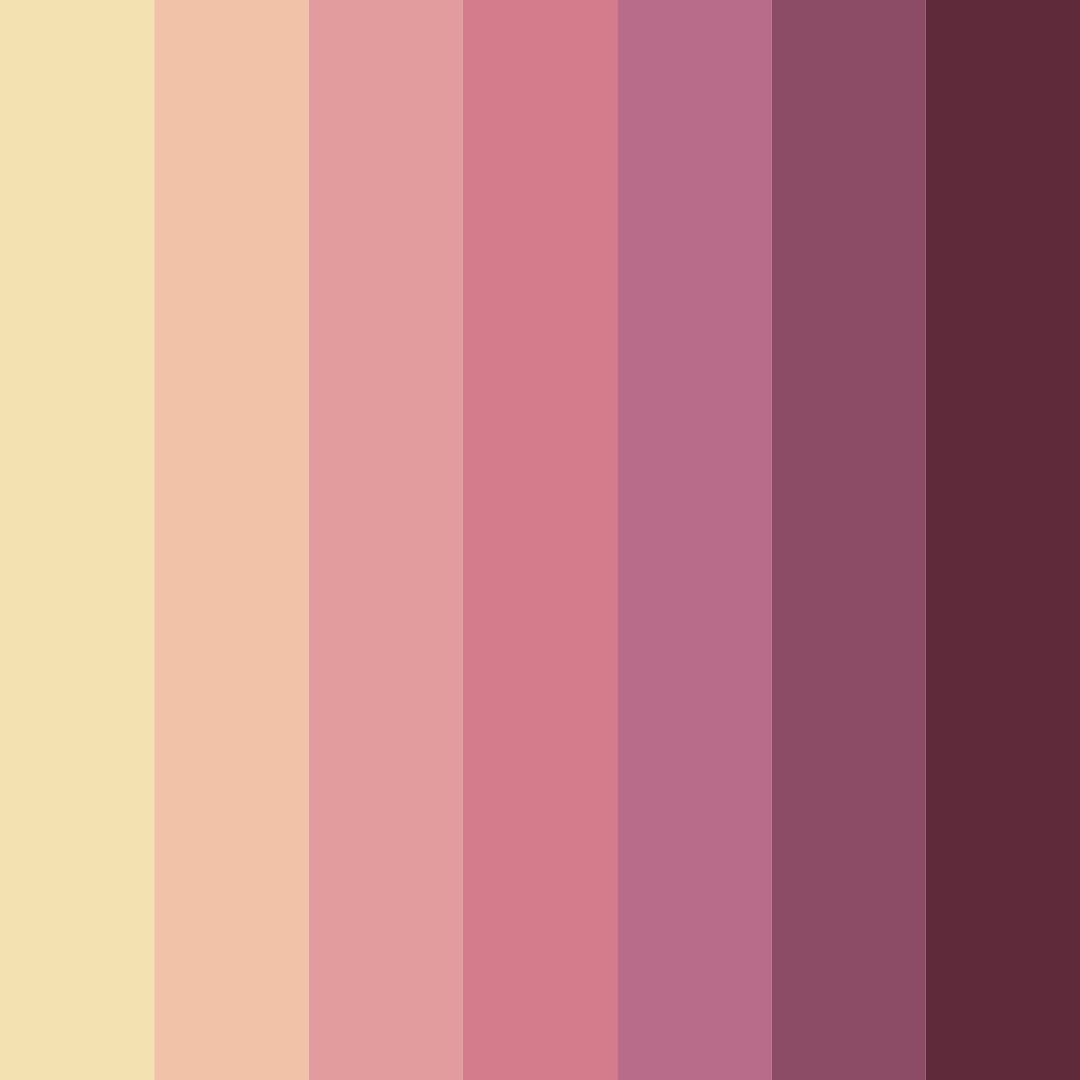 Download sunset blossoms color palette PNG image (square)