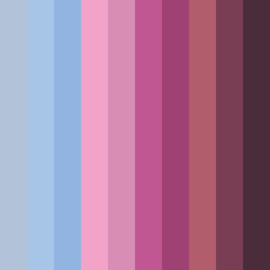 Download serene blue color palette PNG image (square)