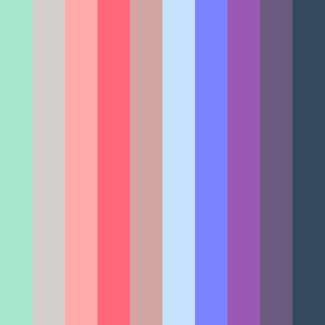 Download whimsical harmony color palette PNG image (square)