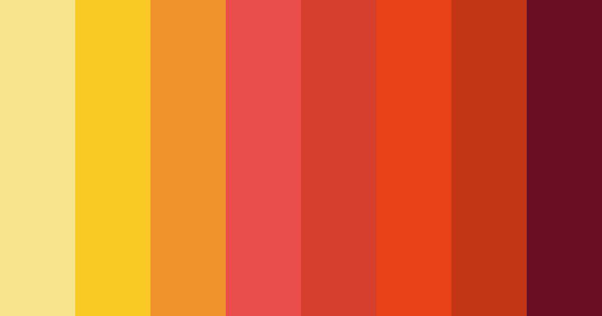 Download fiery red color palette PNG image (landscape)