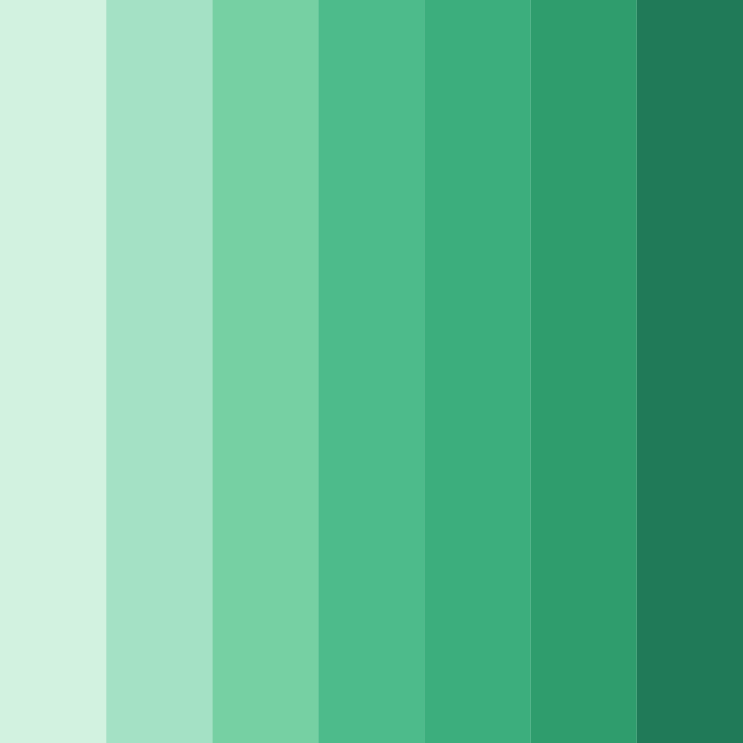 Download shades of pastel green color palette PNG image (square)