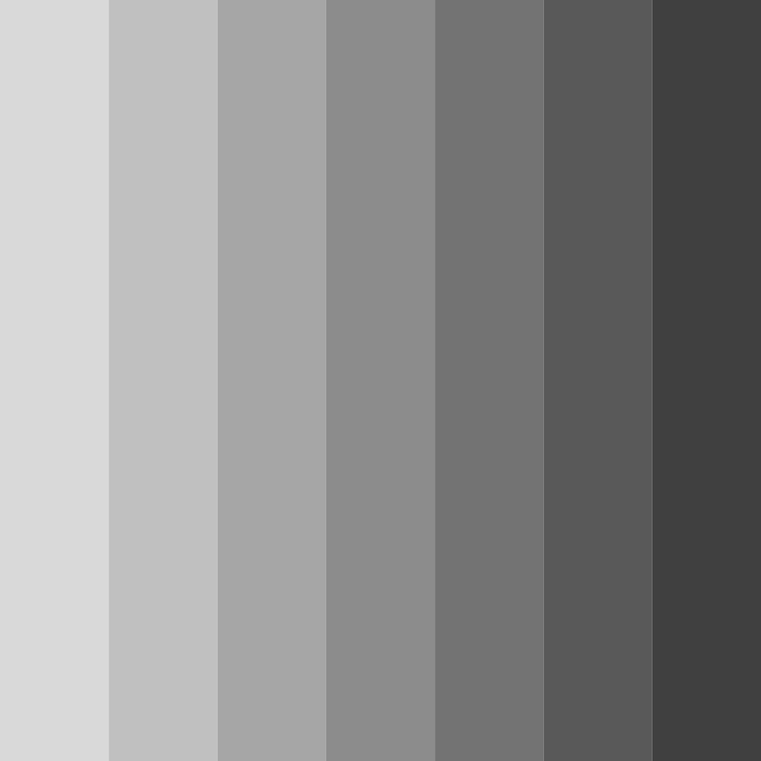 Download shades of grey color palette PNG image (square)